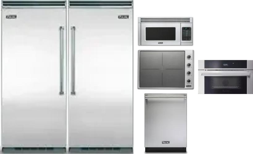 6 Piece Package Includes Refrigerator, Freezer, Cooktop, Wall Oven, Microwave And Dishwasher