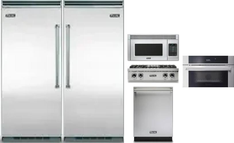 6 Piece Package Includes Refrigerator, Freezer, Cooktop, Wall Oven, Microwave And Dishwasher