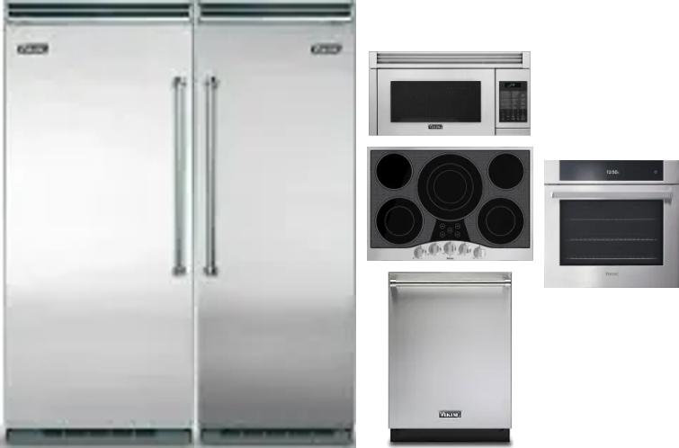 6 Piece Package Includes Refrigerator, Freezer, Cooktop, Wall Oven, Microwave And Dishwasher