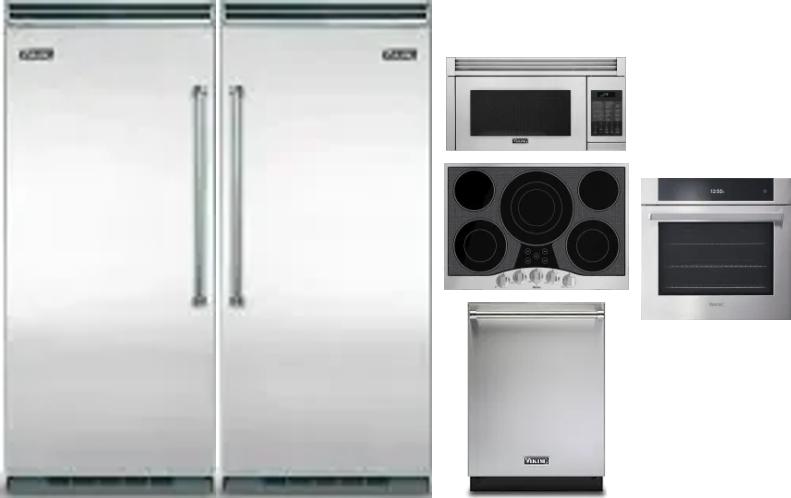 6 Piece Package Includes Refrigerator, Freezer, Cooktop, Wall Oven, Microwave And Dishwasher