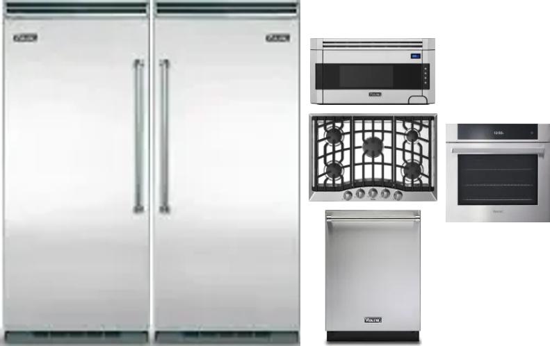 6 Piece Package Includes Refrigerator, Freezer, Cooktop, Wall Oven, Microwave And Dishwasher