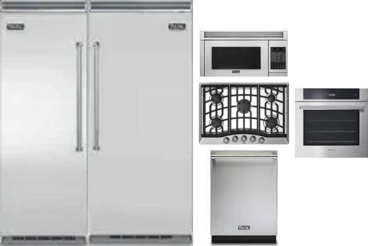 6 Piece Package Includes Refrigerator, Freezer, Cooktop, Wall Oven, Microwave And Dishwasher