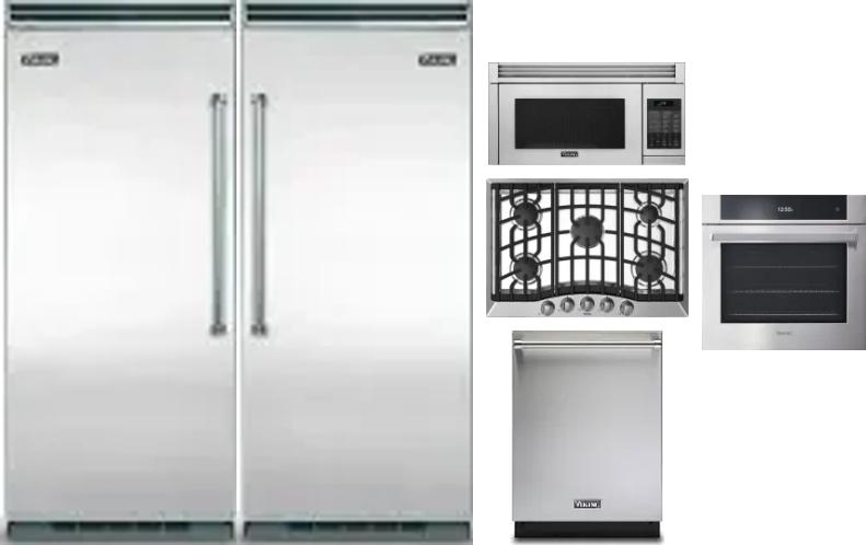 6 Piece Package Includes Refrigerator, Freezer, Cooktop, Wall Oven, Microwave And Dishwasher