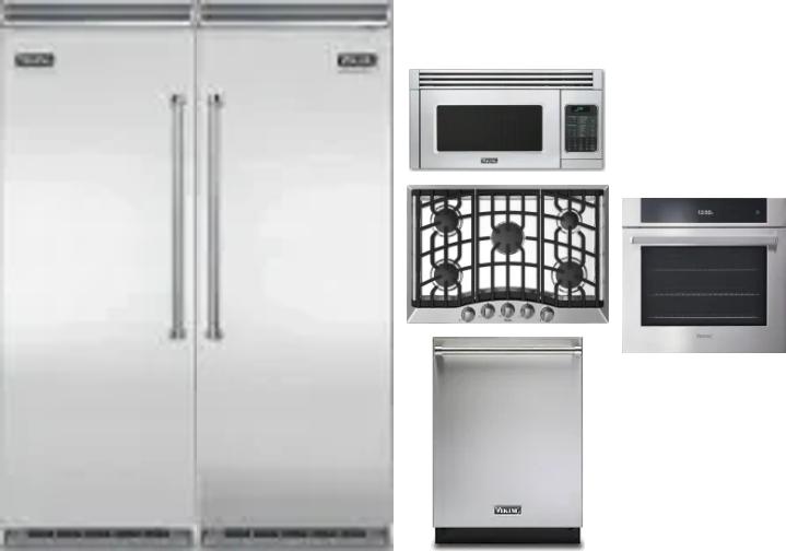6 Piece Package Includes Refrigerator, Freezer, Cooktop, Wall Oven, Microwave And Dishwasher