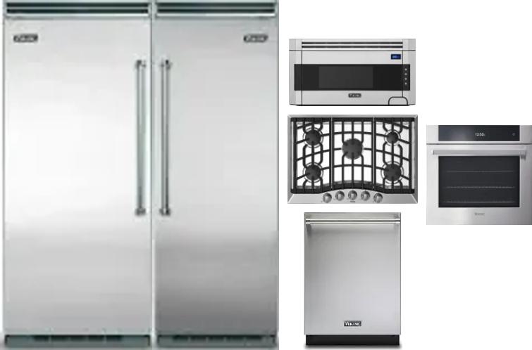 6 Piece Package Includes Refrigerator, Freezer, Cooktop, Wall Oven, Microwave And Dishwasher