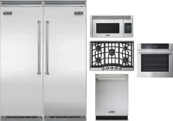 6 Piece Package Includes Refrigerator, Freezer, Cooktop, Wall Oven, Microwave And Dishwasher