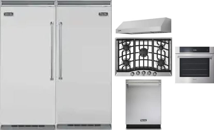 6 Piece Package Includes Refrigerator, Freezer, Cooktop, Wall Oven, Hood And Dishwasher