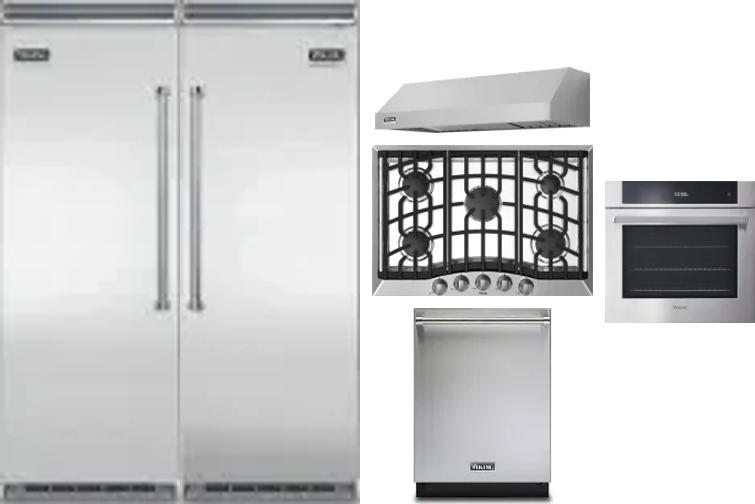 6 Piece Package Includes Refrigerator, Freezer, Cooktop, Wall Oven, Hood And Dishwasher