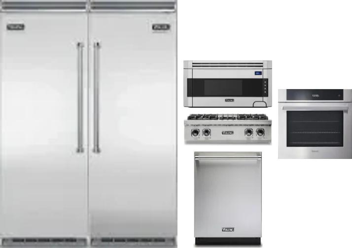 6 Piece Package Includes Refrigerator, Freezer, Cooktop, Wall Oven, Microwave And Dishwasher