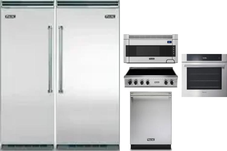6 Piece Package Includes Refrigerator, Freezer, Cooktop, Wall Oven, Microwave And Dishwasher