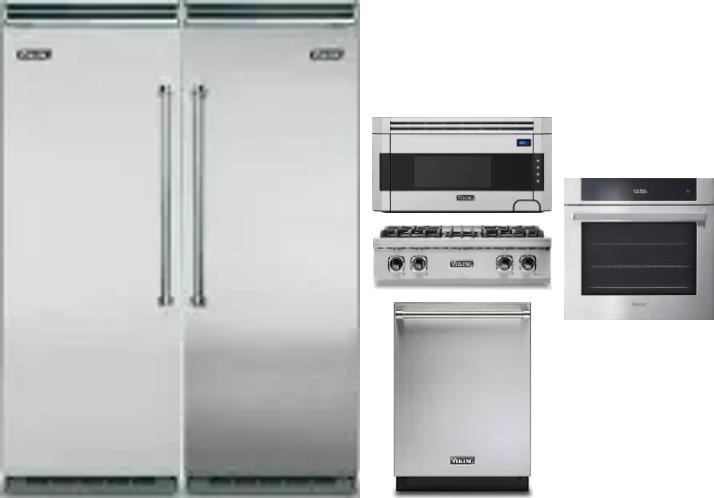 6 Piece Package Includes Refrigerator, Freezer, Cooktop, Wall Oven, Microwave And Dishwasher