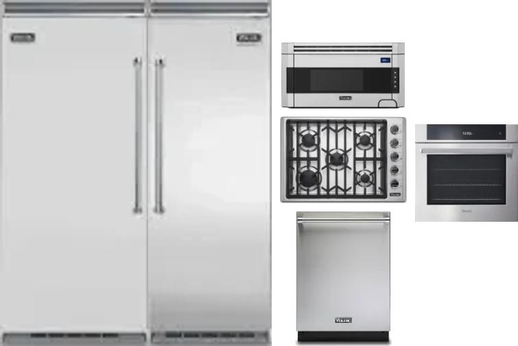 6 Piece Package Includes Refrigerator, Freezer, Cooktop, Wall Oven, Microwave And Dishwasher