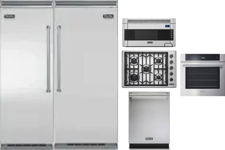 6 Piece Package Includes Refrigerator, Freezer, Cooktop, Wall Oven, Microwave And Dishwasher
