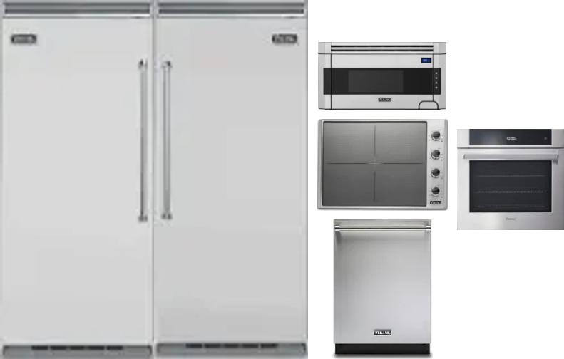 6 Piece Package Includes Refrigerator, Freezer, Cooktop, Wall Oven, Microwave And Dishwasher