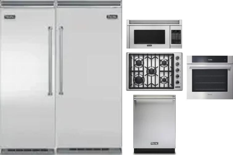 6 Piece Package Includes Refrigerator, Freezer, Cooktop, Wall Oven, Microwave And Dishwasher