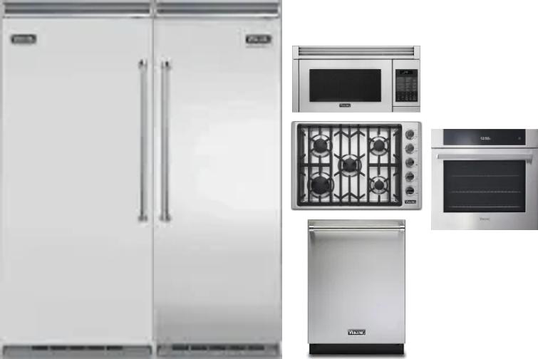 6 Piece Package Includes Refrigerator, Freezer, Cooktop, Wall Oven, Microwave And Dishwasher