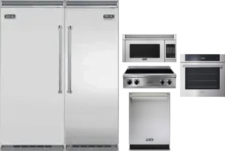6 Piece Package Includes Refrigerator, Freezer, Cooktop, Wall Oven, Microwave And Dishwasher