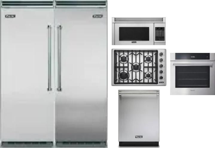 6 Piece Package Includes Refrigerator, Freezer, Cooktop, Wall Oven, Microwave And Dishwasher