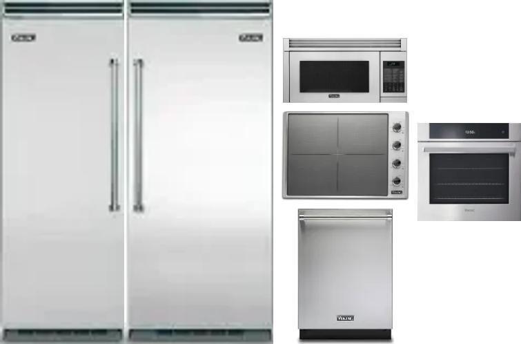6 Piece Package Includes Refrigerator, Freezer, Cooktop, Wall Oven, Microwave And Dishwasher