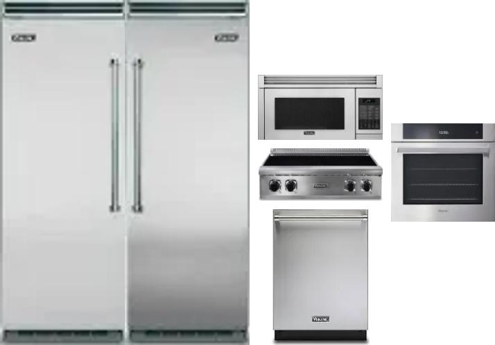6 Piece Package Includes Refrigerator, Freezer, Cooktop, Wall Oven, Microwave And Dishwasher