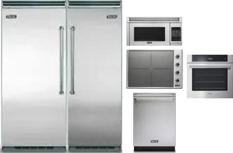 6 Piece Package Includes Refrigerator, Freezer, Cooktop, Wall Oven, Microwave And Dishwasher