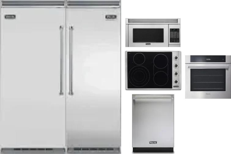 6 Piece Package Includes Refrigerator, Freezer, Cooktop, Wall Oven, Microwave And Dishwasher