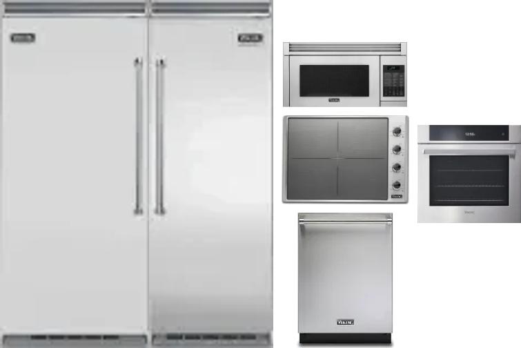 6 Piece Package Includes Refrigerator, Freezer, Cooktop, Wall Oven, Microwave And Dishwasher