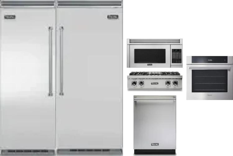 6 Piece Package Includes Refrigerator, Freezer, Cooktop, Wall Oven, Microwave And Dishwasher
