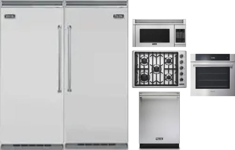 6 Piece Package Includes Refrigerator, Freezer, Cooktop, Wall Oven, Microwave And Dishwasher