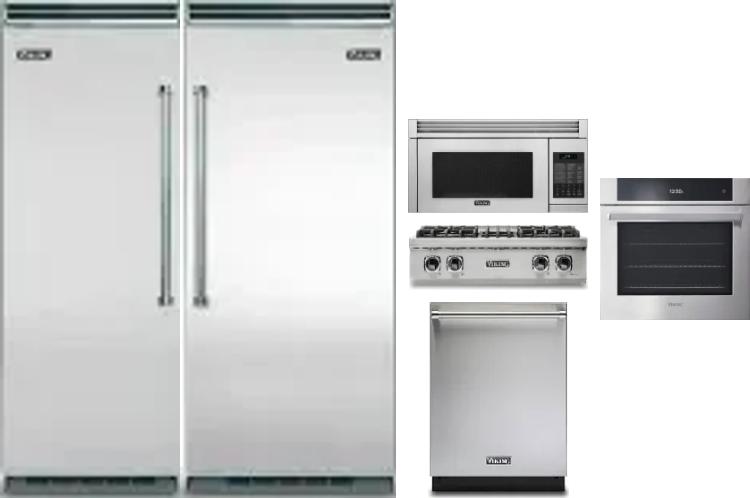 6 Piece Package Includes Refrigerator, Freezer, Cooktop, Wall Oven, Microwave And Dishwasher