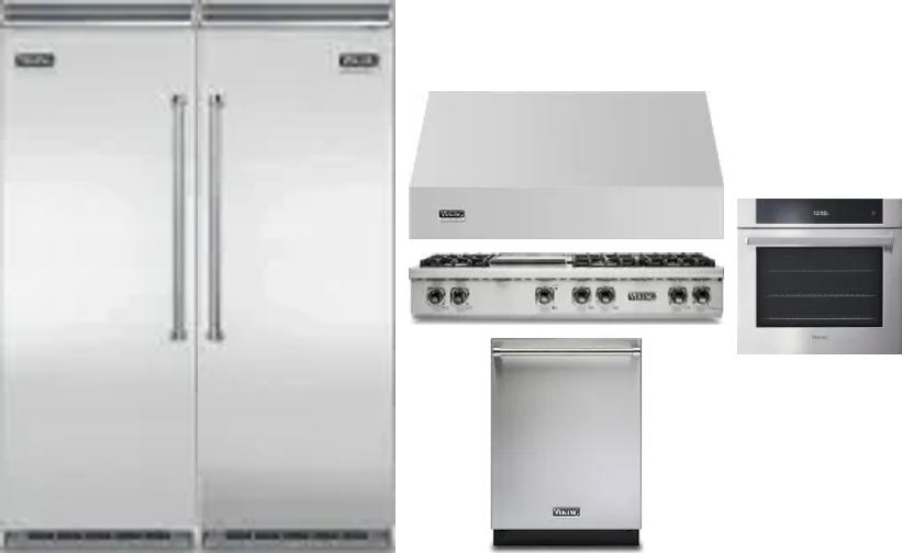 6 Piece Package Includes Refrigerator, Freezer, Cooktop, Wall Oven, Hood And Dishwasher