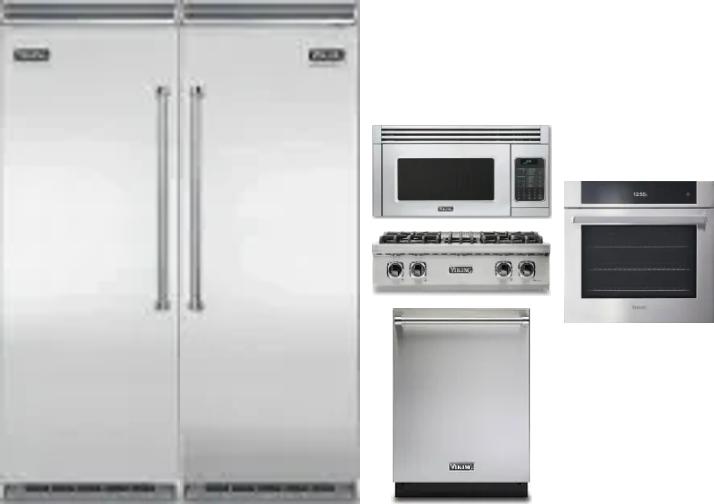 6 Piece Package Includes Refrigerator, Freezer, Cooktop, Wall Oven, Microwave And Dishwasher