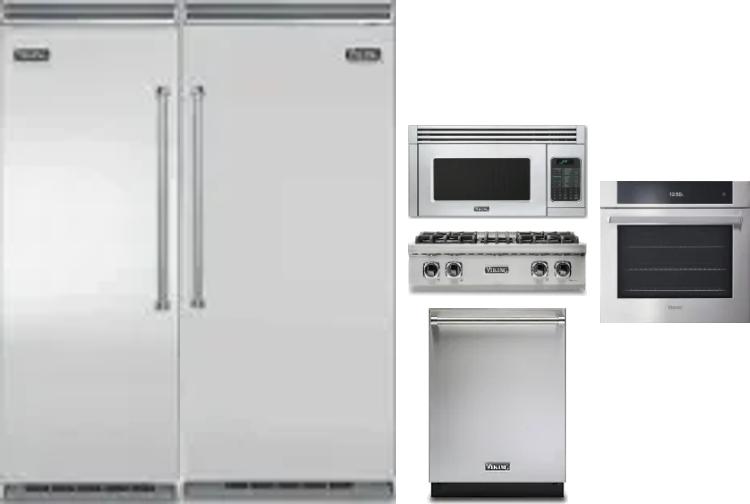 6 Piece Package Includes Refrigerator, Freezer, Cooktop, Wall Oven, Microwave And Dishwasher