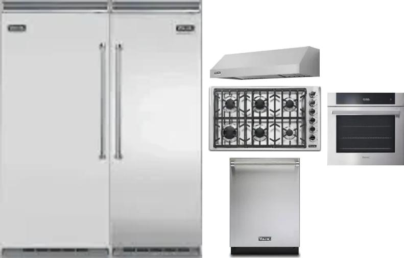 6 Piece Package Includes Refrigerator, Freezer, Cooktop, Wall Oven, Hood And Dishwasher