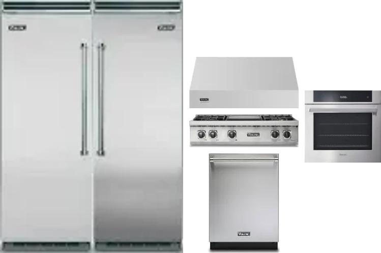 6 Piece Package Includes Refrigerator, Freezer, Cooktop, Wall Oven, Hood And Dishwasher