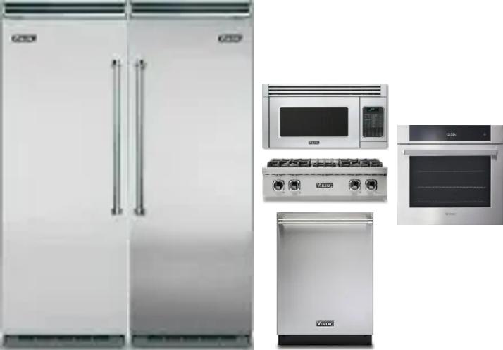 6 Piece Package Includes Refrigerator, Freezer, Cooktop, Wall Oven, Microwave And Dishwasher
