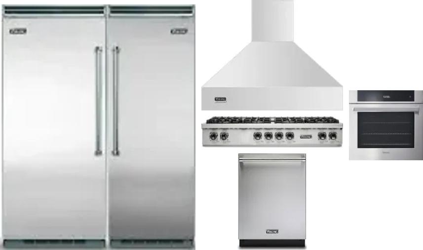 6 Piece Package Includes Refrigerator, Freezer, Cooktop, Wall Oven, Hood And Dishwasher