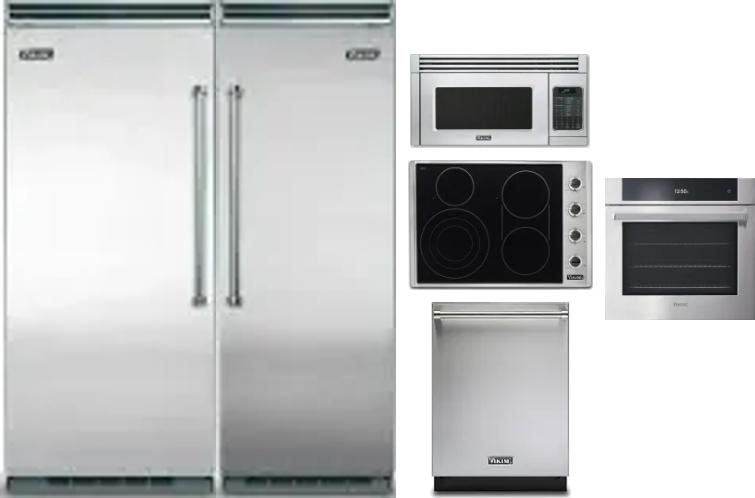 6 Piece Package Includes Refrigerator, Freezer, Cooktop, Wall Oven, Microwave And Dishwasher