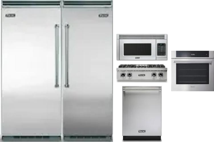 6 Piece Package Includes Refrigerator, Freezer, Cooktop, Wall Oven, Microwave And Dishwasher