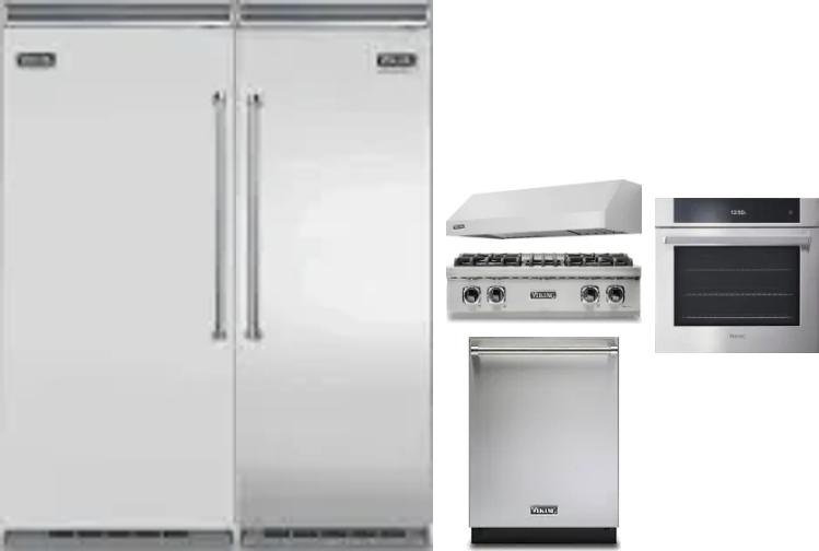 6 Piece Package Includes Refrigerator, Freezer, Cooktop, Wall Oven, Hood And Dishwasher