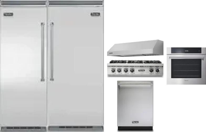 6 Piece Package Includes Refrigerator, Freezer, Cooktop, Wall Oven, Hood And Dishwasher