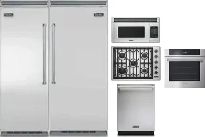 6 Piece Package Includes Refrigerator, Freezer, Cooktop, Wall Oven, Microwave And Dishwasher