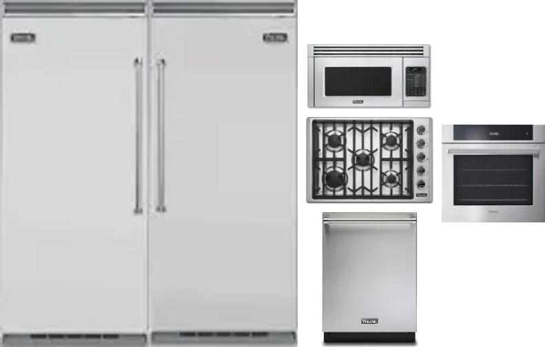 6 Piece Package Includes Refrigerator, Freezer, Cooktop, Wall Oven, Microwave And Dishwasher