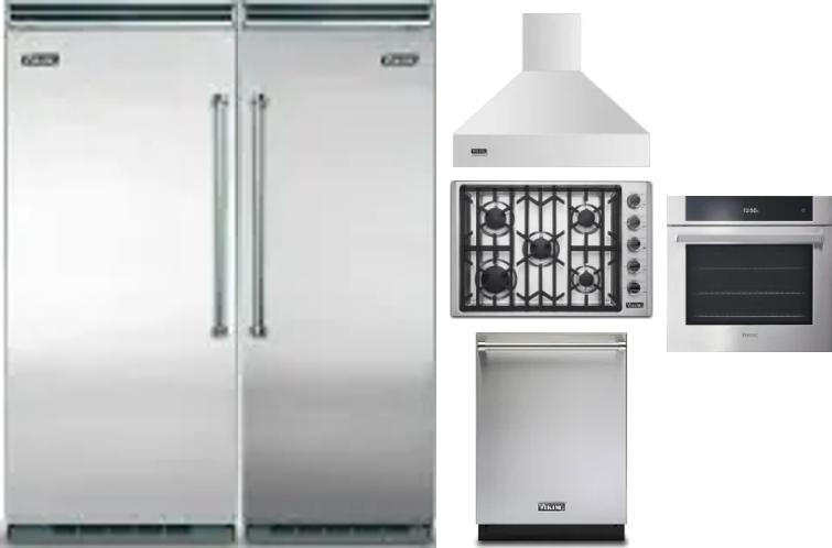 6 Piece Package Includes Refrigerator, Freezer, Cooktop, Wall Oven, Hood And Dishwasher