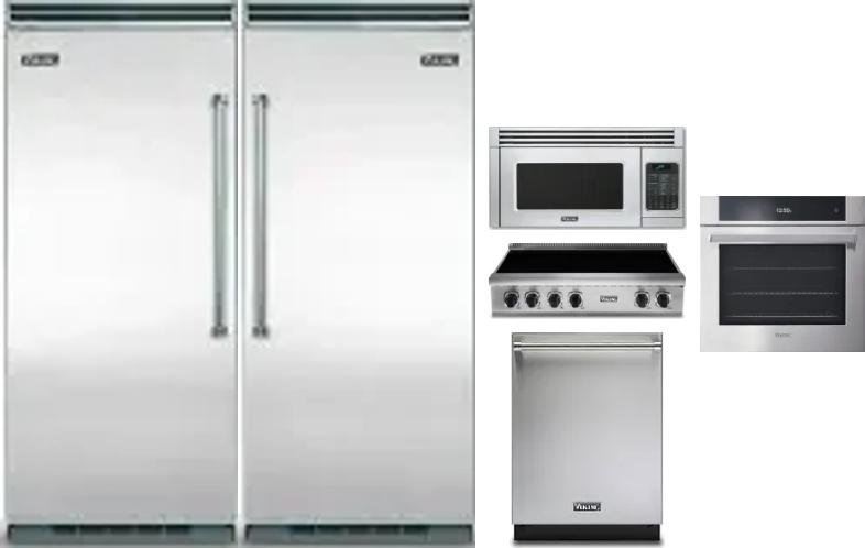 6 Piece Package Includes Refrigerator, Freezer, Cooktop, Wall Oven, Microwave And Dishwasher