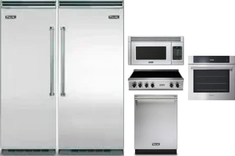 6 Piece Package Includes Refrigerator, Freezer, Cooktop, Wall Oven, Microwave And Dishwasher