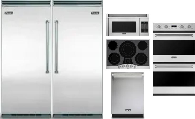 6 Piece Package Includes Refrigerator, Freezer, Cooktop, Wall Oven, Microwave And Dishwasher