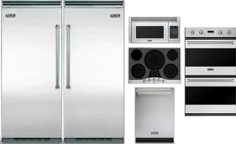 6 Piece Package Includes Refrigerator, Freezer, Cooktop, Wall Oven, Microwave And Dishwasher