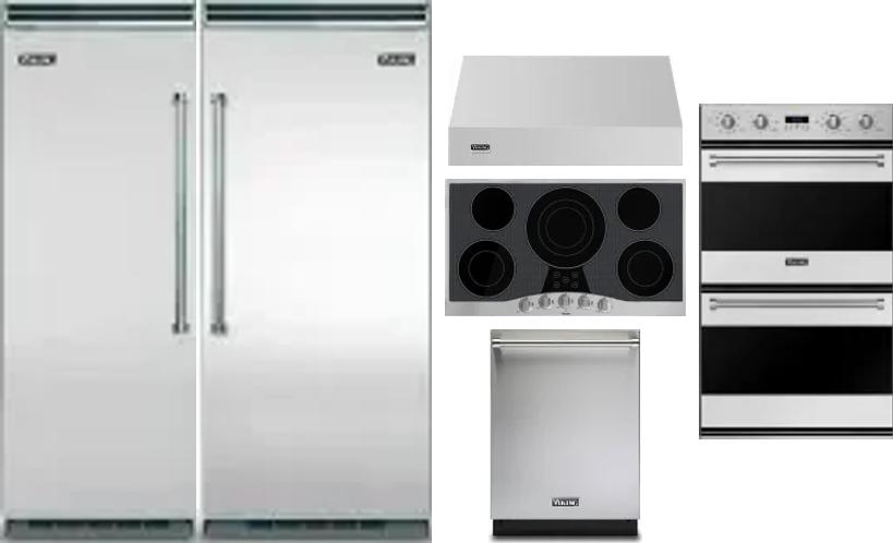 6 Piece Package Includes Refrigerator, Freezer, Cooktop, Wall Oven, Hood And Dishwasher