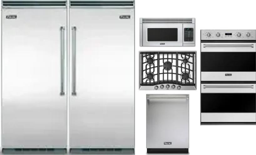 6 Piece Package Includes Refrigerator, Freezer, Cooktop, Wall Oven, Microwave And Dishwasher